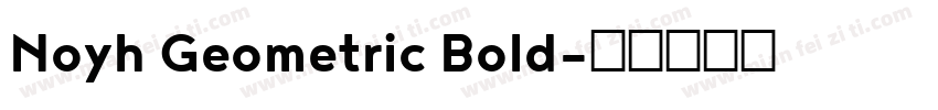 Noyh Geometric Bold字体转换